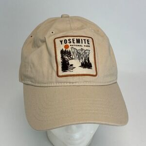 Yosemite National Park Hat Mens OSFA Tan Embroidered Patch Gorpcore H3 Headwear